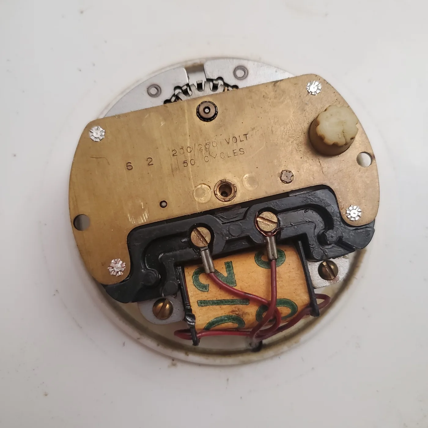 Second rear view showing the movement mount and wiring